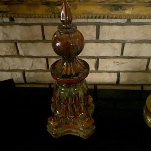 Art Decor,  Green, Brown and Cream Highlights